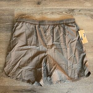 Asics Men's 7" Woven Crinkle Training Shorts Running Gym Brown Size XL